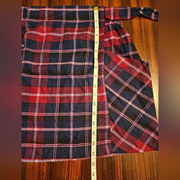 Urban Outfitters Cameron Flannel Tie Front Mini Skirt Plaid Navy XS Preppy - Picture 8 of 10